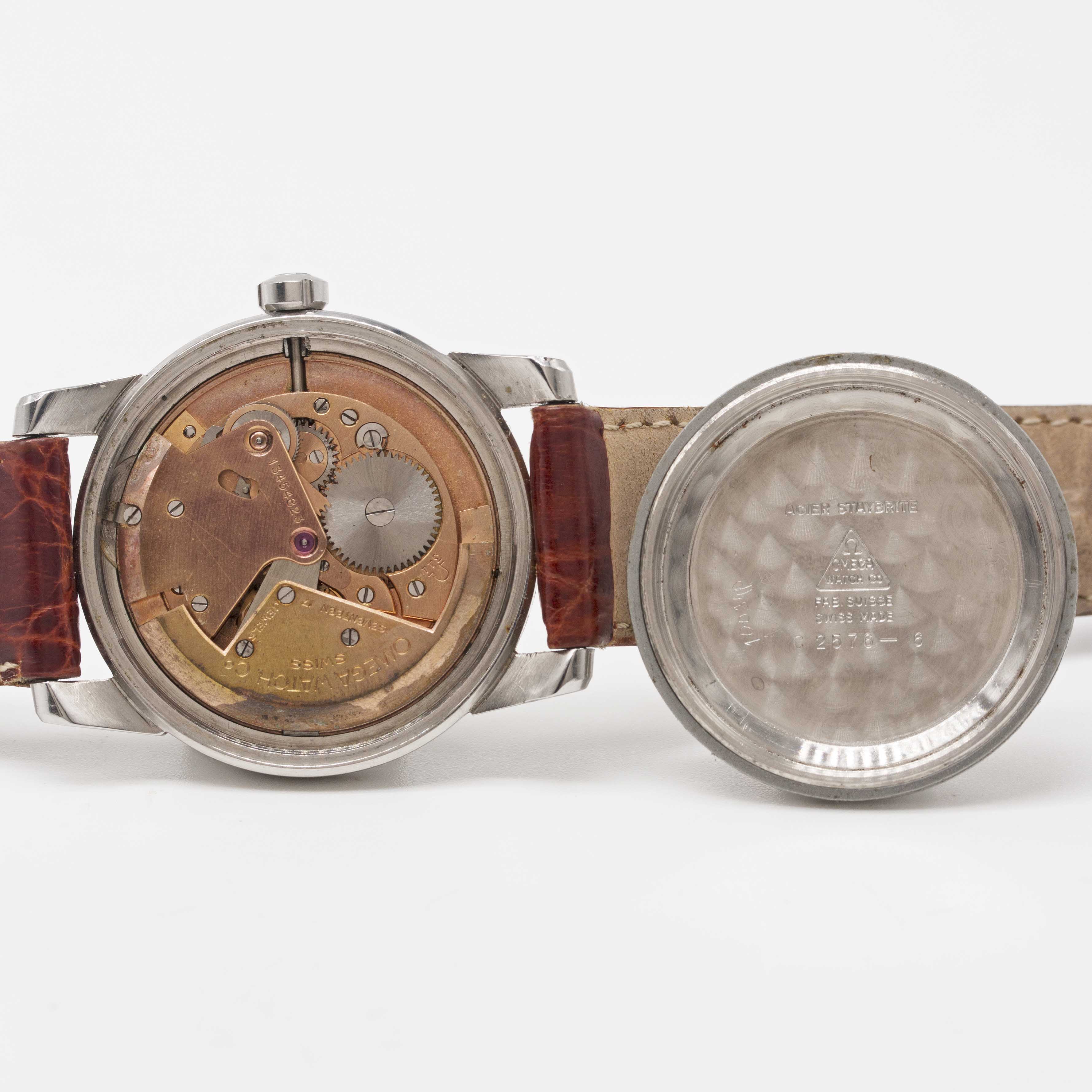 A GENTLEMAN'S STAINLESS STEEL OMEGA SEAMASTER AUTOMATIC WRIST WATCH CIRCA 1953, REF. 2576-6 WITH " - Image 6 of 6