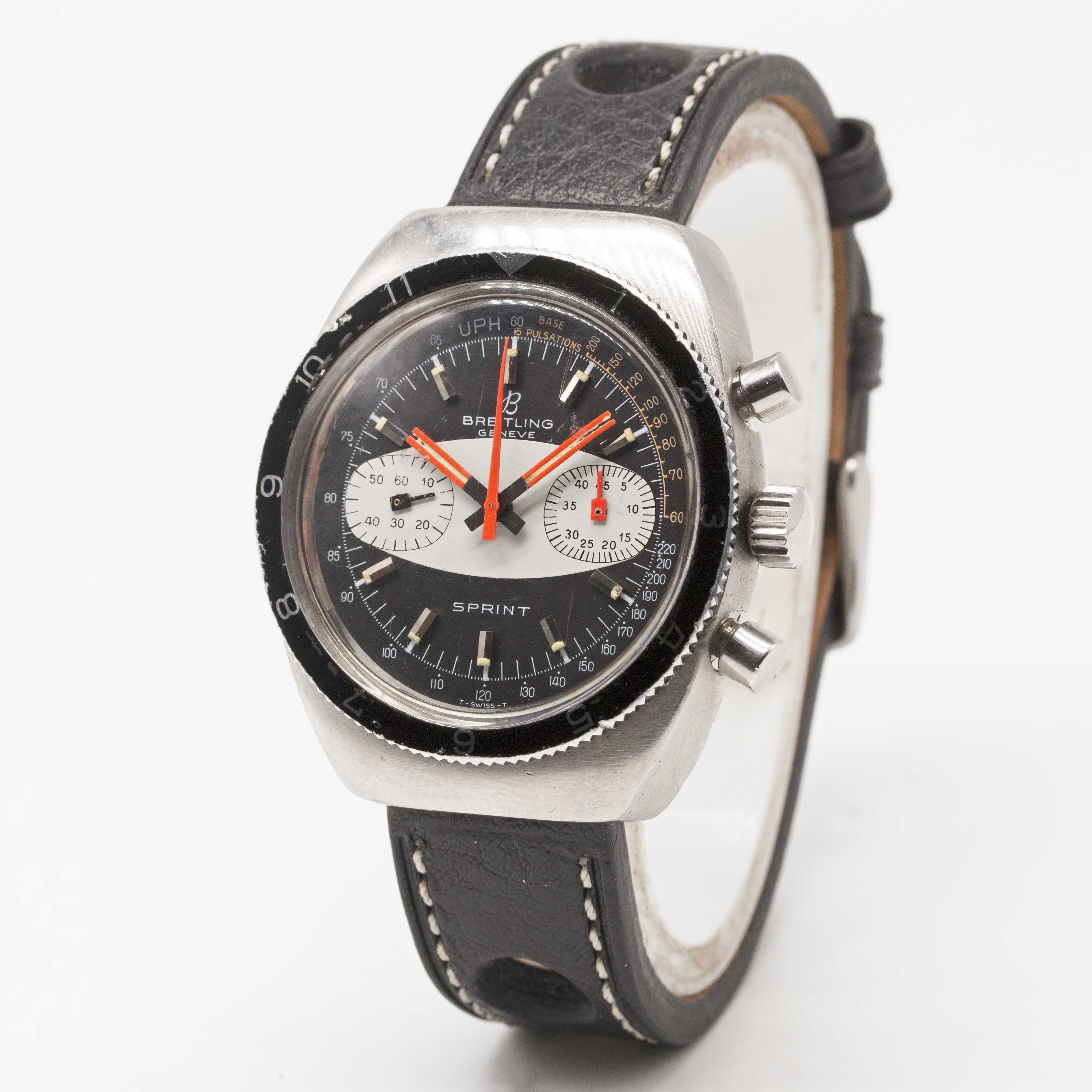 A GENTLEMAN'S STAINLESS STEEL BREITLING SPRINT CHRONOGRAPH WRIST WATCH CIRCA 1970, REF. 2122 WITH " - Image 3 of 6