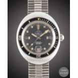 A GENTLEMAN'S STAINLESS STEEL MONDAINE AUTOMATIC DIVERS BRACELET WATCH CIRCA 1970, WITH "SERPENT"