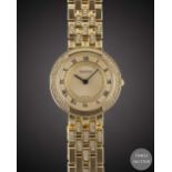 A LADIES 18K SOLID YELLOW GOLD & DIAMOND GUCCI BRACELET WATCH CIRCA 1990s, REF. 751L Movement: