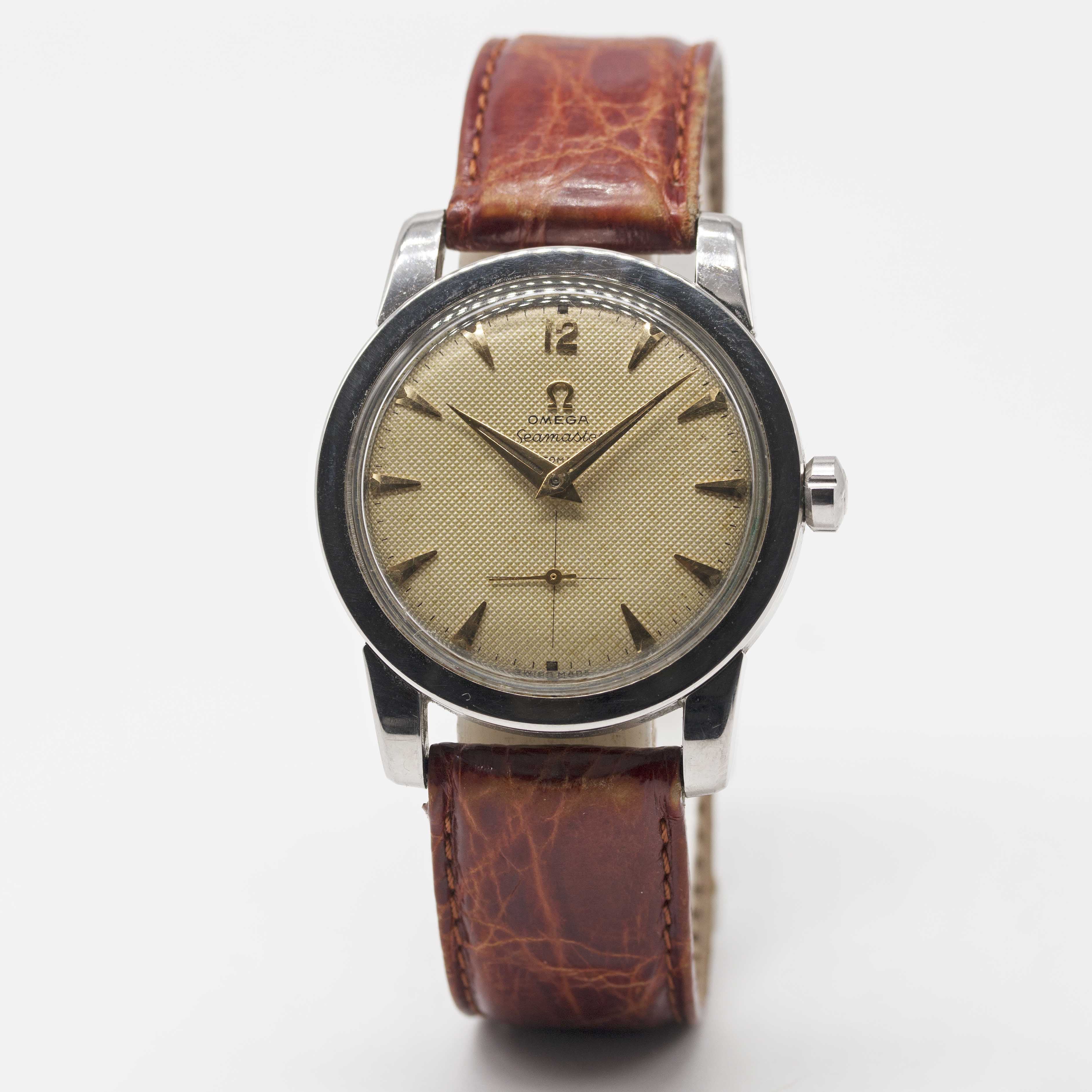 A GENTLEMAN'S STAINLESS STEEL OMEGA SEAMASTER AUTOMATIC WRIST WATCH CIRCA 1953, REF. 2576-6 WITH " - Image 2 of 6