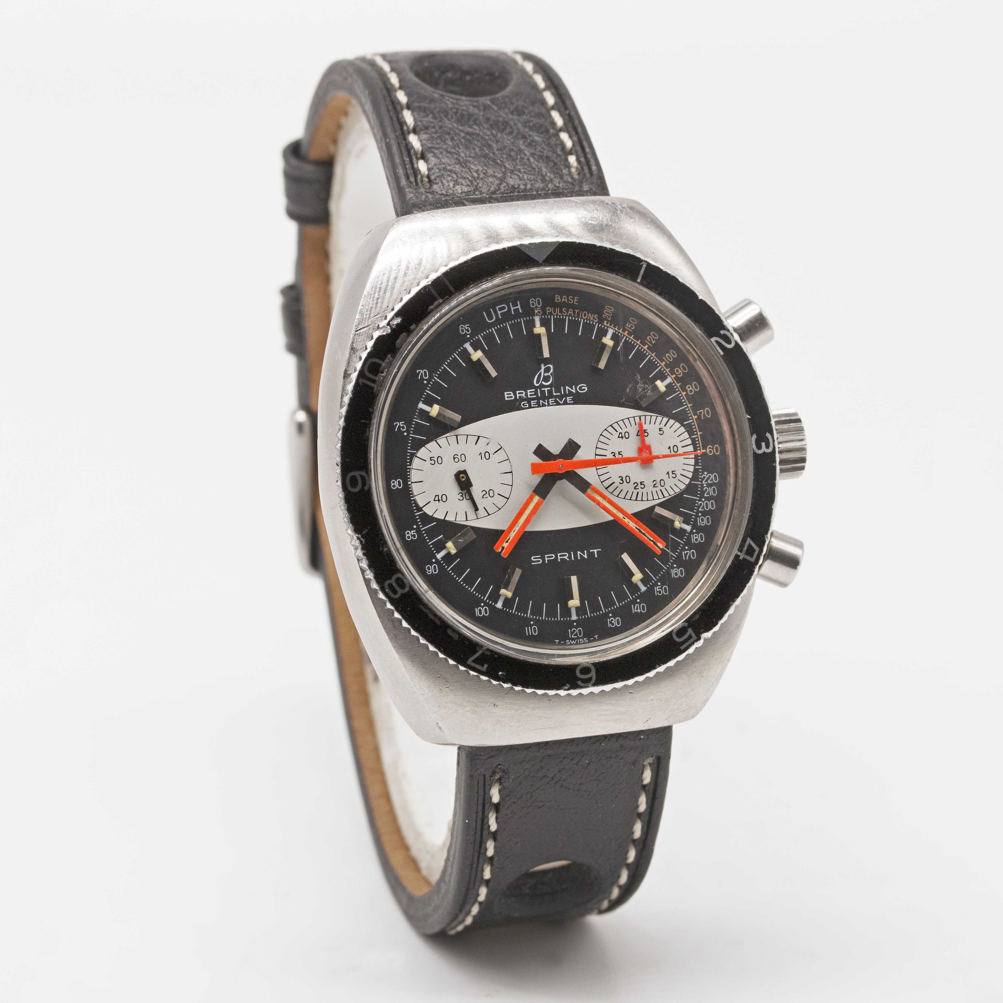 A GENTLEMAN'S STAINLESS STEEL BREITLING SPRINT CHRONOGRAPH WRIST WATCH CIRCA 1970, REF. 2122 WITH " - Image 4 of 6