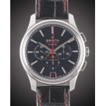 A GENTLEMAN'S STAINLESS STEEL ZENITH RED PRIMERO CAPTAIN AUTOMATIC CHRONOGRAPH WRIST WATCH DATED