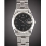 A GENTLEMAN'S STAINLESS STEEL ROLEX OYSTERDATE PRECISION BRACELET WATCH CIRCA 1967, REF. 6694