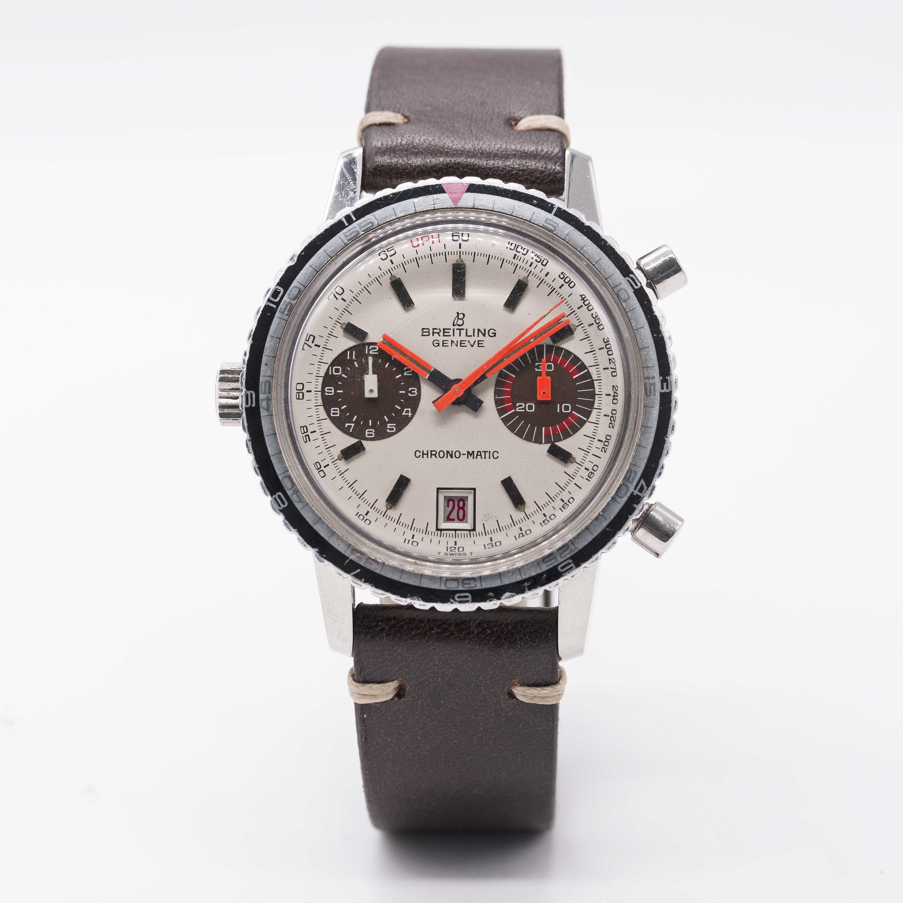 A GENTLEMAN'S STAINLESS STEEL BREITLING CHRONOMATIC CHRONOGRAPH WRIST WATCH CIRCA 1969, REF. 2110 " - Image 2 of 9