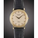 A GENTLEMAN'S 18K SOLID YELLOW GOLD PATEK PHILIPPE CALATRAVA WRIST WATCH DATED 1984, REF. 3744