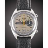 A GENTLEMAN'S STAINLESS STEEL HEUER CARRERA AUTOMATIC CHRONOGRAPH WRIST WATCH CIRCA 1970s, REF.