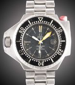 A GENTLEMAN'S STAINLESS STEEL OMEGA SEAMASTER PROFESSIONAL 600 "PLOPROF" DIVERS BRACELET WATCH CIRCA