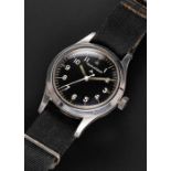 A RARE GENTLEMAN'S STAINLESS STEEL BRITISH MILITARY JAEGER LECOULTRE MARK 11 RAF PILOTS WRIST