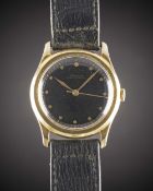 A RARE GENTLEMAN'S 18K SOLID GOLD ROLEX CHRONOMETRE WRIST WATCH CIRCA 1940s, REF. 3081 WITH GLOSS