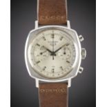 A GENTLEMAN'S STAINLESS STEEL HEUER CAMARO CHRONOGRAPH WRIST WATCH CIRCA 1970, REF. 9220T WITH