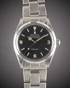 A GENTLEMAN'S STAINLESS STEEL ROLEX OYSTER PERPETUAL EXPLORER PRECISION BRACELET WATCH CIRCA 1967,