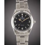 A GENTLEMAN'S STAINLESS STEEL ROLEX OYSTER PERPETUAL EXPLORER PRECISION BRACELET WATCH CIRCA 1967,