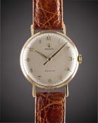 A GENTLEMAN'S 9CT SOLID GOLD ROLEX "COIN EDGE" PRECISION WRIST WATCH CIRCA 1960s, WITH "DAGGER"