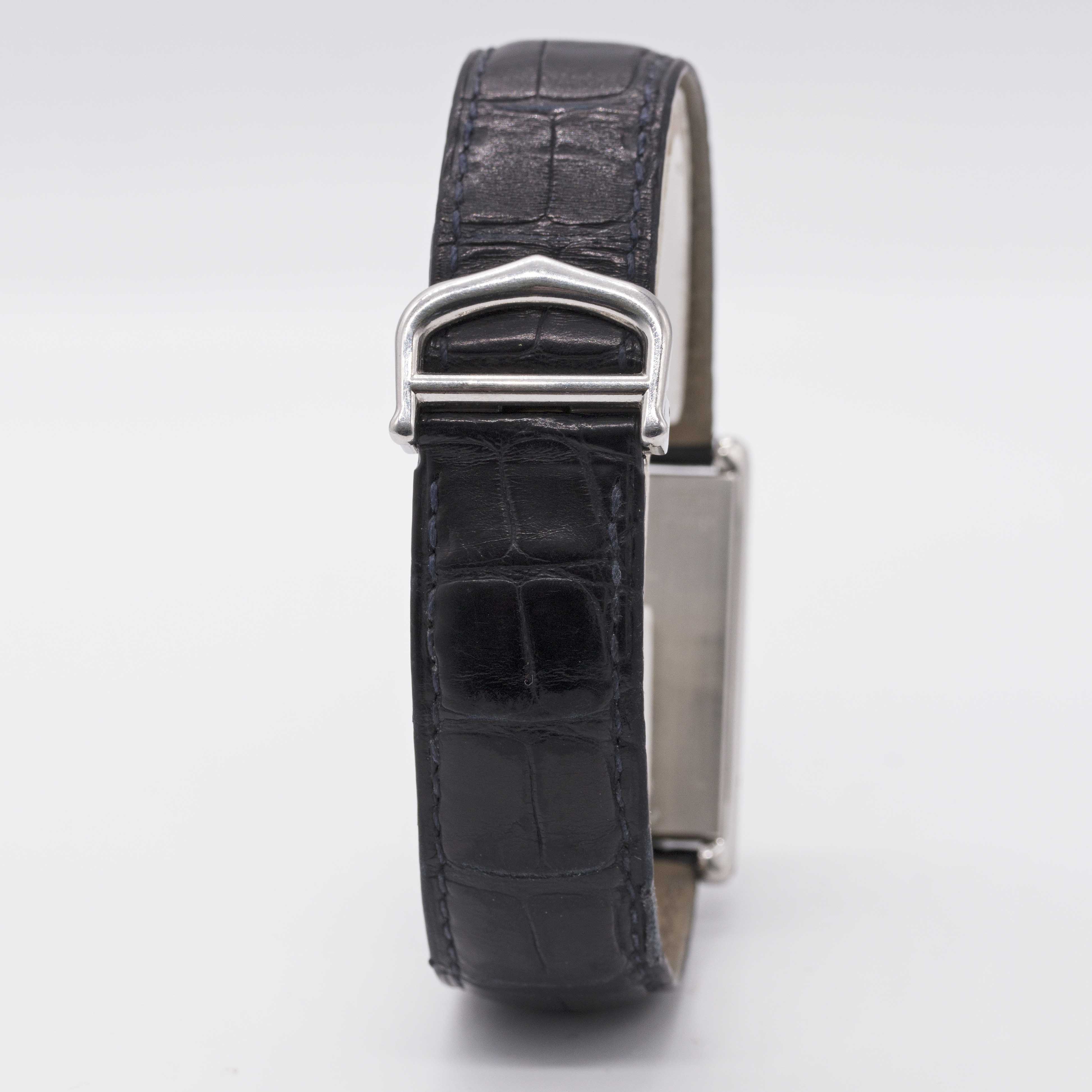 A GENTLEMAN'S STAINLESS STEEL CARTIER TANK BASCULANTE "JUMBO" WRIST WATCH CIRCA 2000s, REF. 2522 - Image 6 of 11