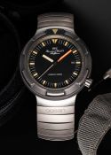 A RARE GENTLEMAN'S TITANIUM GERMAN MILITARY IWC PORSCHE DESIGN OCEAN 2000 BUND ATTACK DIVERS