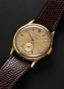 A RARE GENTLEMAN'S 18K SOLID YELLOW GOLD VACHERON & CONSTANTIN "CALATRAVA" WRIST WATCH CIRCA 1950,