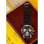 A RARE GENTLEMAN'S STAINLESS STEEL BREITLING TOP TIME 24 HOUR CHRONOGRAPH WRIST WATCH DATED 1973,