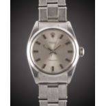 A GENTLEMAN'S STAINLESS STEEL ROLEX OYSTER PRECISION BRACELET WATCH CIRCA 1969, REF. 6426 SILVER