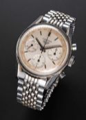 A RARE GENTLEMAN'S STAINLESS STEEL HEUER CARRERA CHRONOGRAPH BRACELET WATCH CIRCA 1960s, REF.