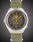 A RARE GENTLEMAN'S STAINLESS STEEL ANGOLAN ARMED FORCES FAPLA MILITARY HEUER CARRERA AUTOMATIC
