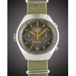 A RARE GENTLEMAN'S STAINLESS STEEL ANGOLAN ARMED FORCES FAPLA MILITARY HEUER CARRERA AUTOMATIC