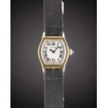 A RARE LADIES 18K SOLID GOLD CARTIER LONDON TORTUE WRIST WATCH CIRCA 1930s, WITH LONDON