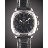 A GENTLEMAN'S STAINLESS STEEL TAG HEUER MONZA CALIBRE 36 AUTOMATIC CHRONOGRAPH WRIST WATCH CIRCA