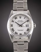 A GENTLEMAN'S STAINLESS STEEL ROLEX OYSTER PERPETUAL DATEJUST BRACELET WATCH CIRCA 2005, REF.