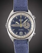 A GENTLEMAN'S STAINLESS STEEL HEUER CARRERA AUTOMATIC CHRONOGRAPH WRIST WATCH CIRCA 1970s, REF.