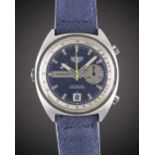 A GENTLEMAN'S STAINLESS STEEL HEUER CARRERA AUTOMATIC CHRONOGRAPH WRIST WATCH CIRCA 1970s, REF.