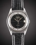 A GENTLEMAN'S STAINLESS STEEL UNIVERSAL GENEVE POLEROUTER DATE WRIST WATCH CIRCA 1965, REF. 869111/