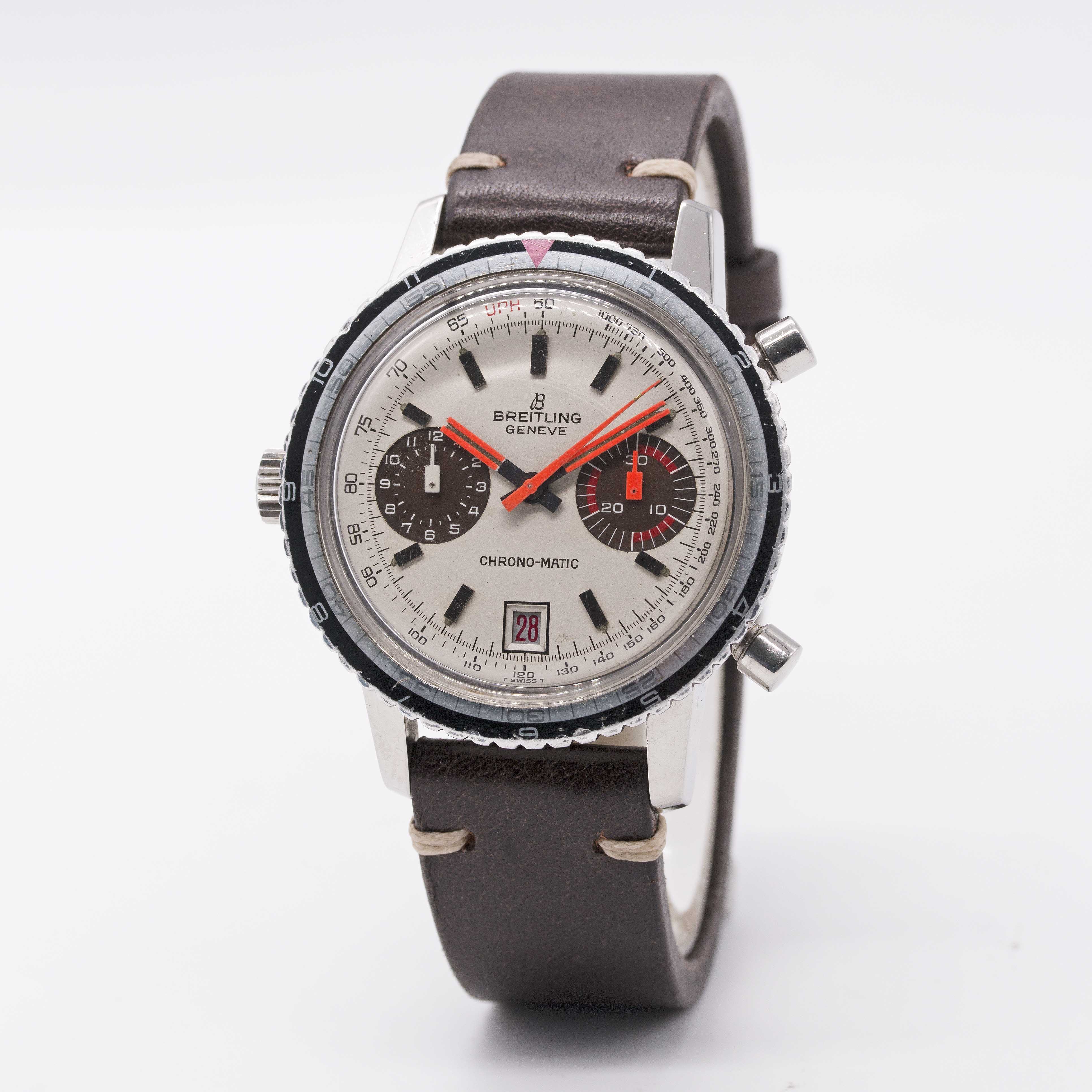 A GENTLEMAN'S STAINLESS STEEL BREITLING CHRONOMATIC CHRONOGRAPH WRIST WATCH CIRCA 1969, REF. 2110 " - Image 4 of 9