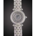 A LADIES 18K SOLID WHITE GOLD & DIAMOND THE ROYAL DIAMOND BRACELET WATCH CIRCA 1990s, REF. BA 112