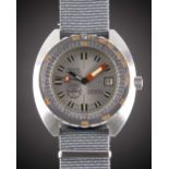 A RARE GENTLEMAN'S STAINLESS STEEL DOXA SUB 300T SHARKHUNTER AQUA LUNG U.S. DIVERS WRIST WATCH CIRCA