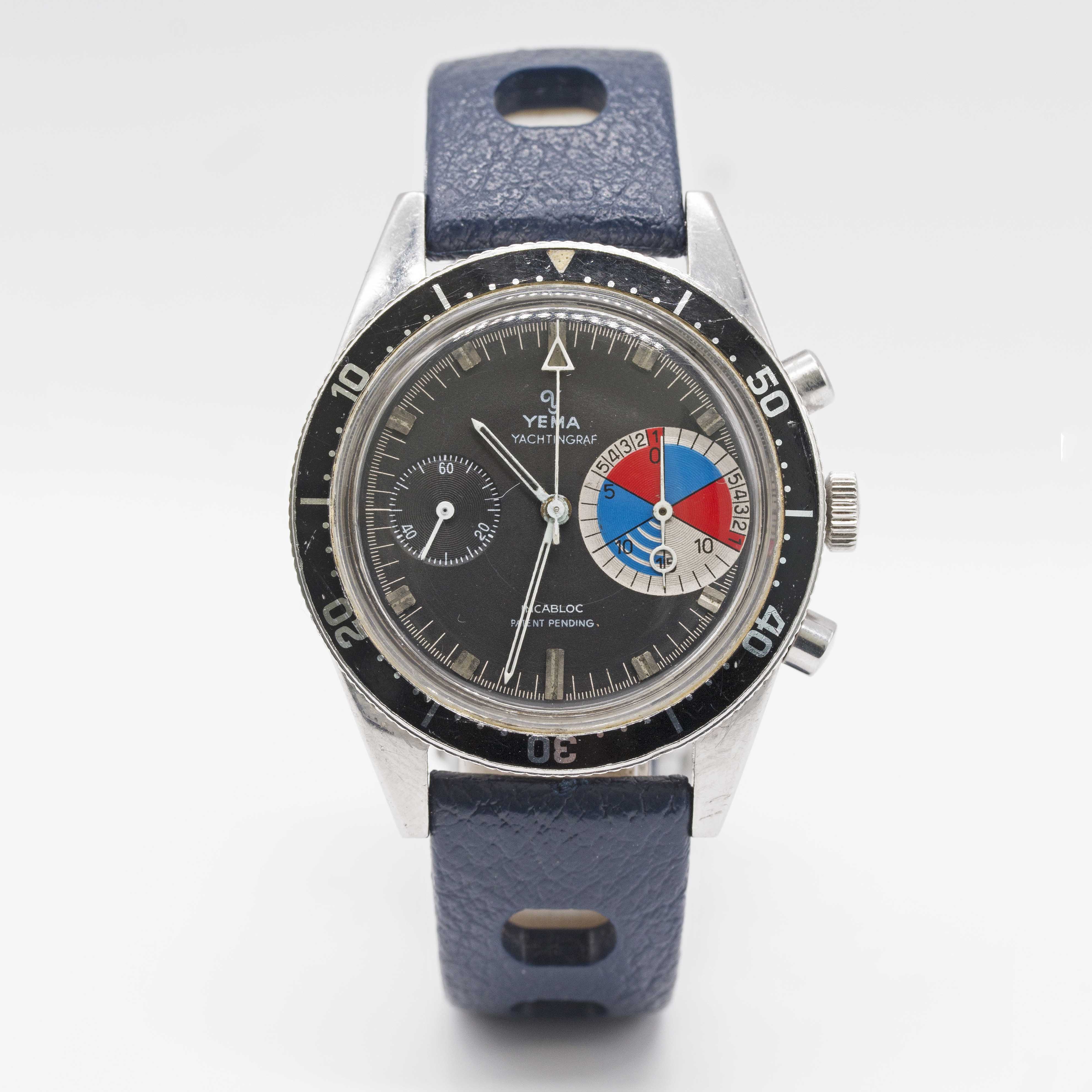 A GENTLEMAN'S STAINLESS STEEL YEMA YACHTINGRAF CHRONOGRAPH WRIST WATCH CIRCA 1970  Movement: 17J, - Image 2 of 9