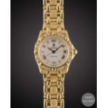 A LADIES 18K SOLID YELLOW GOLD & DIAMOND CONCORD SARATOGA SL BRACELET WATCH CIRCA 1990s, REF. 51-