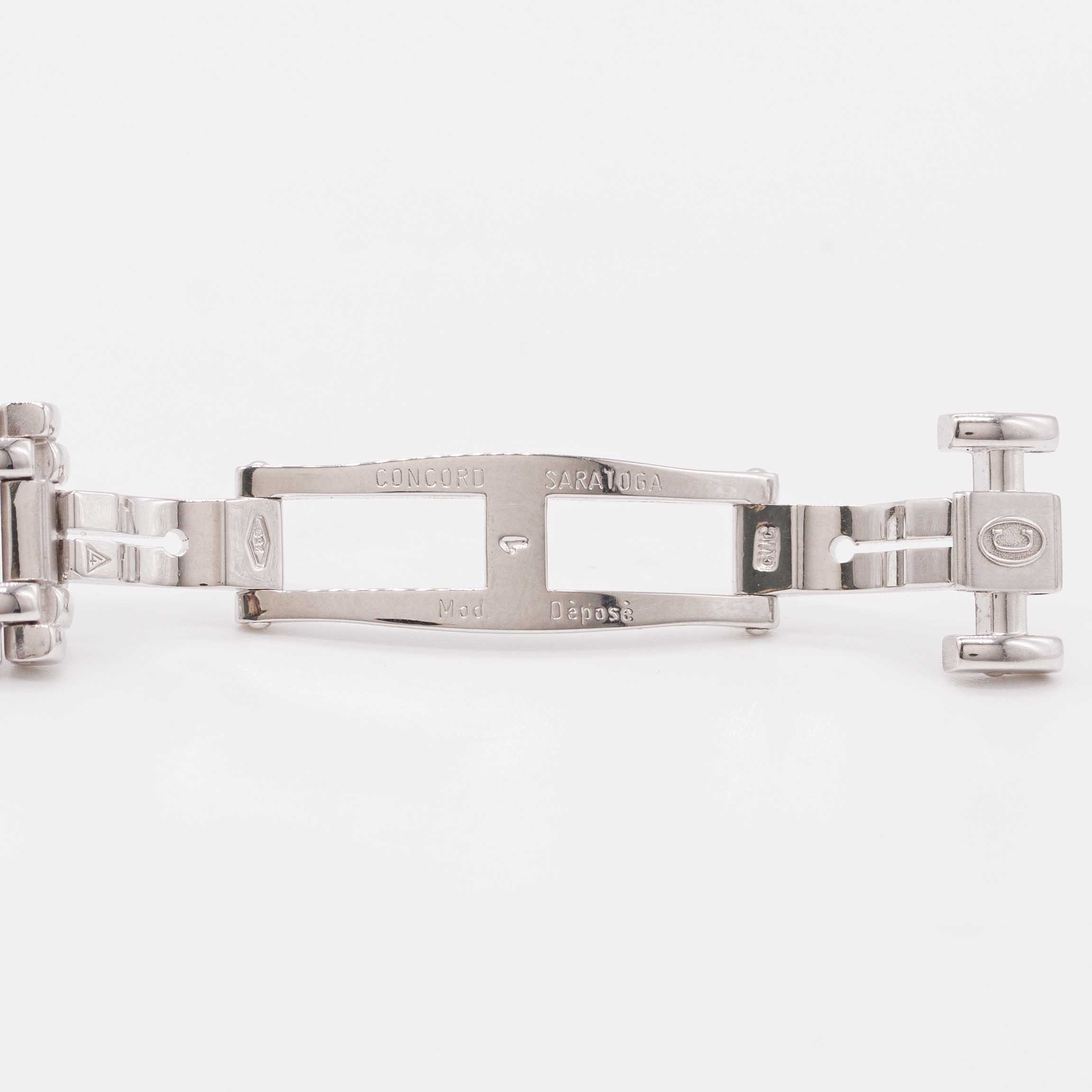 A LADIES 18K SOLID WHITE GOLD & DIAMOND CONCORD SARATOGA BRACELET WATCH CIRCA 1990s, REF. 61-36- - Image 9 of 9