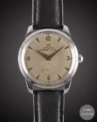 A GENTLEMAN'S STAINLESS STEEL LEMANIA AUTOMATIC WRIST WATCH CIRCA 1960s, REF. 288/3 SILVER DIAL WITH