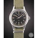 A GENTLEMAN'S STAINLESS STEEL HAMILTON GENERAL SERVICE TROPICALIZED MILITARY WRIST WATCH CIRCA