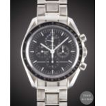 A GENTLEMAN'S STAINLESS STEEL OMEGA SPEEDMASTER PROFESSIONAL MOONPHASE CHRONOGRAPH BRACELET WATCH