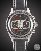 A GENTLEMAN'S STAINLESS STEEL LEJOUR RALLY CHRONOGRAPH WRIST WATCH CIRCA 1969 Movement: 17J,