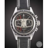 A GENTLEMAN'S STAINLESS STEEL LEJOUR RALLY CHRONOGRAPH WRIST WATCH CIRCA 1969 Movement: 17J,
