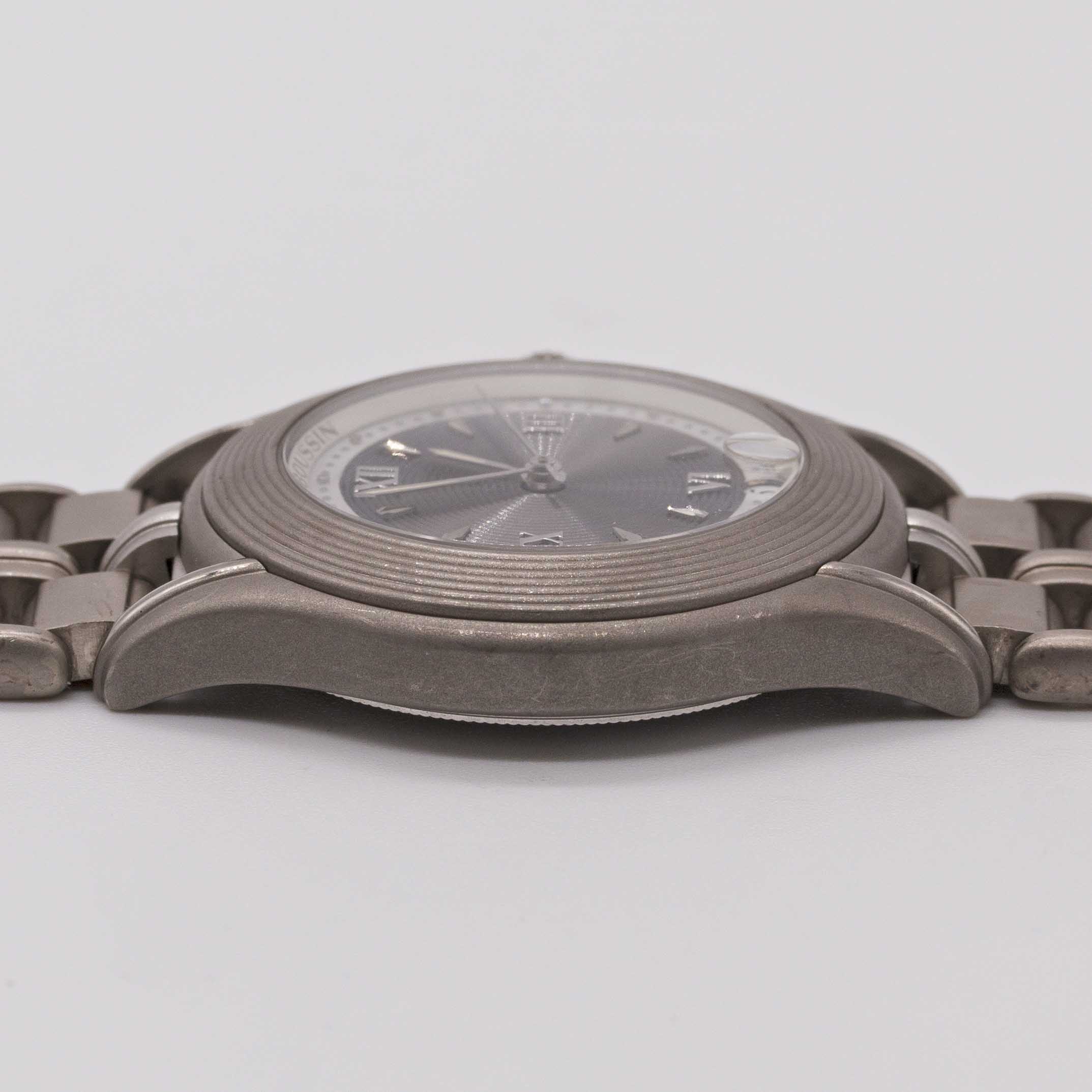 A GENTLEMAN'S SIZE 18K SOLID WHITE GOLD MAUBOUSSIN AUTOMATIC BRACELET WATCH CIRCA 1990s, REF. R02368 - Image 8 of 8