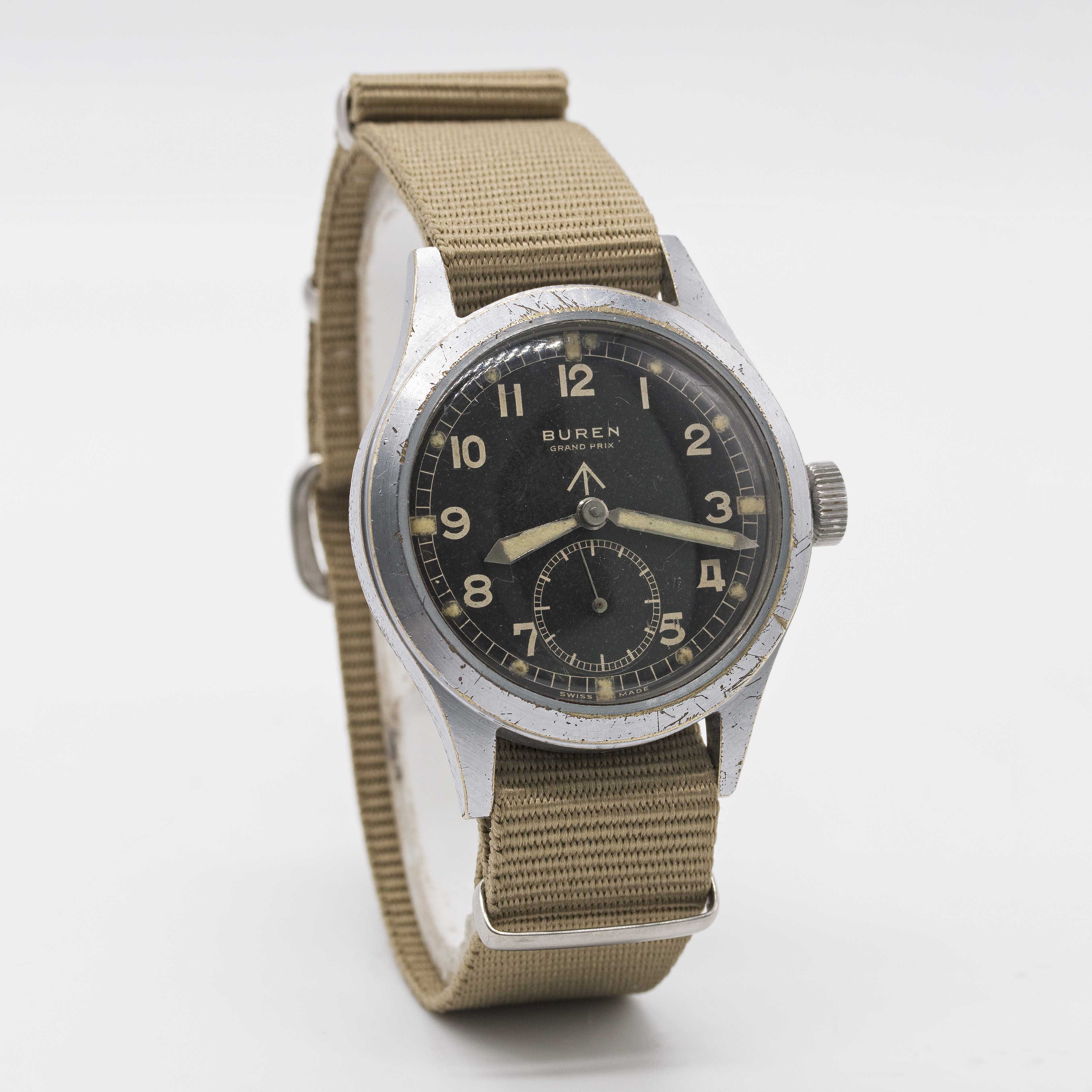 A GENTLEMAN'S BRITISH MILITARY BUREN GRAND PRIX W.W.W. WRIST WATCH CIRCA 1945, PART OF THE "DIRTY - Image 4 of 8