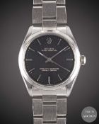 A GENTLEMAN'S STAINLESS STEEL ROLEX OYSTER PERPETUAL BRACELET WATCH CIRCA 1976, REF. 1002 WITH GLOSS