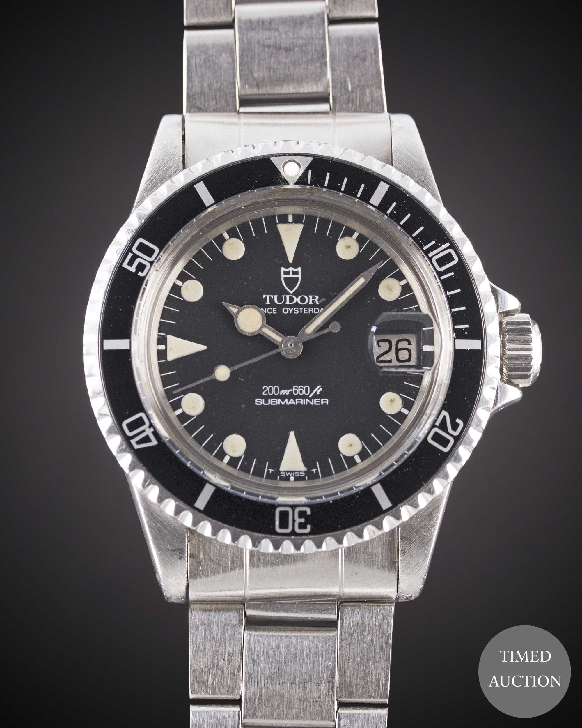 A GENTLEMAN'S STAINLESS STEEL ROLEX TUDOR PRINCE OYSTERDATE "LOLLIPOP" SUBMARINER BRACELET WATCH