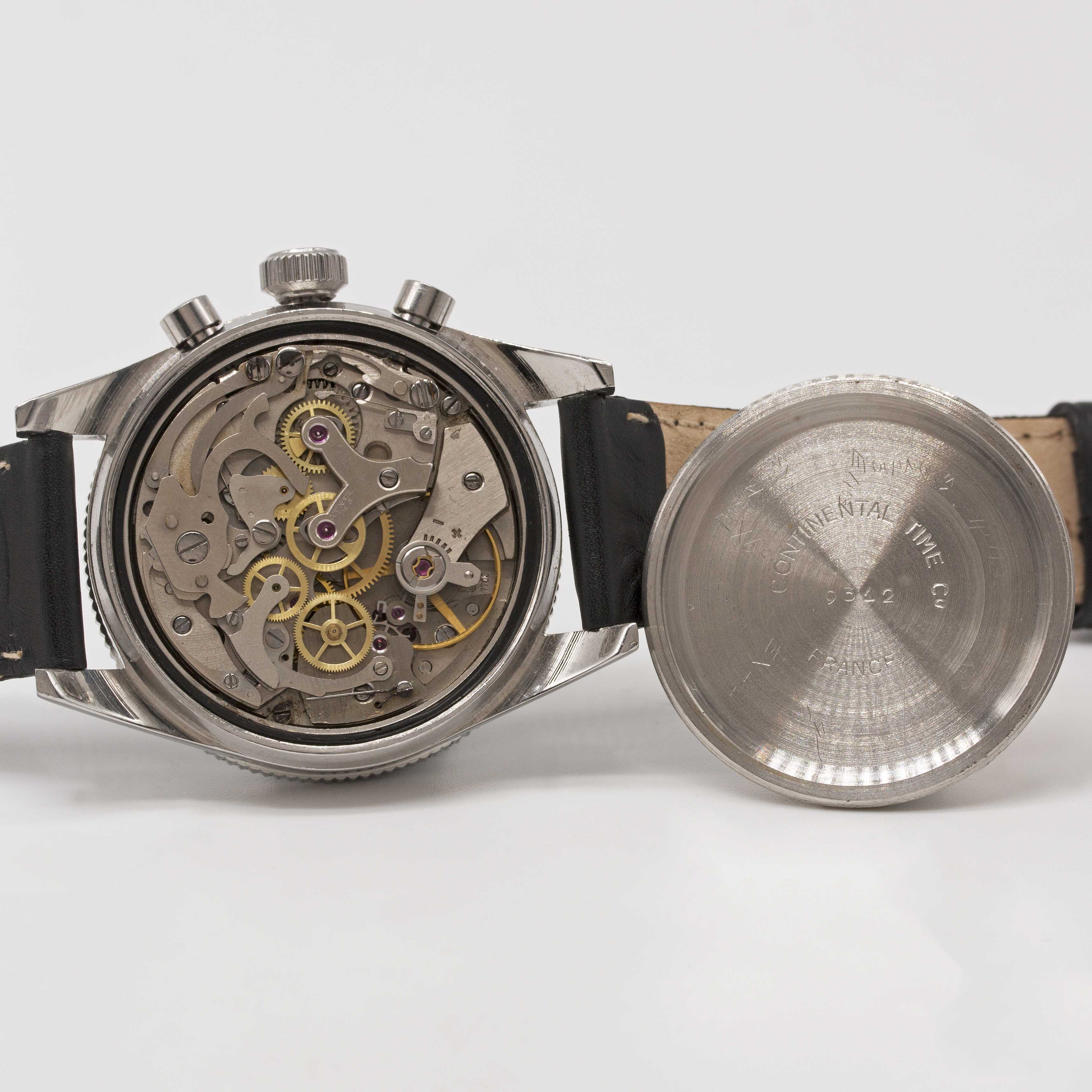 A GENTLEMAN'S STAINLESS STEEL LEJOUR RALLY CHRONOGRAPH WRIST WATCH CIRCA 1969 Movement: 17J, - Image 6 of 6