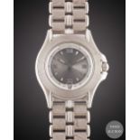 A GENTLEMAN'S SIZE 18K SOLID WHITE GOLD MAUBOUSSIN AUTOMATIC BRACELET WATCH CIRCA 1990s, REF. R02368