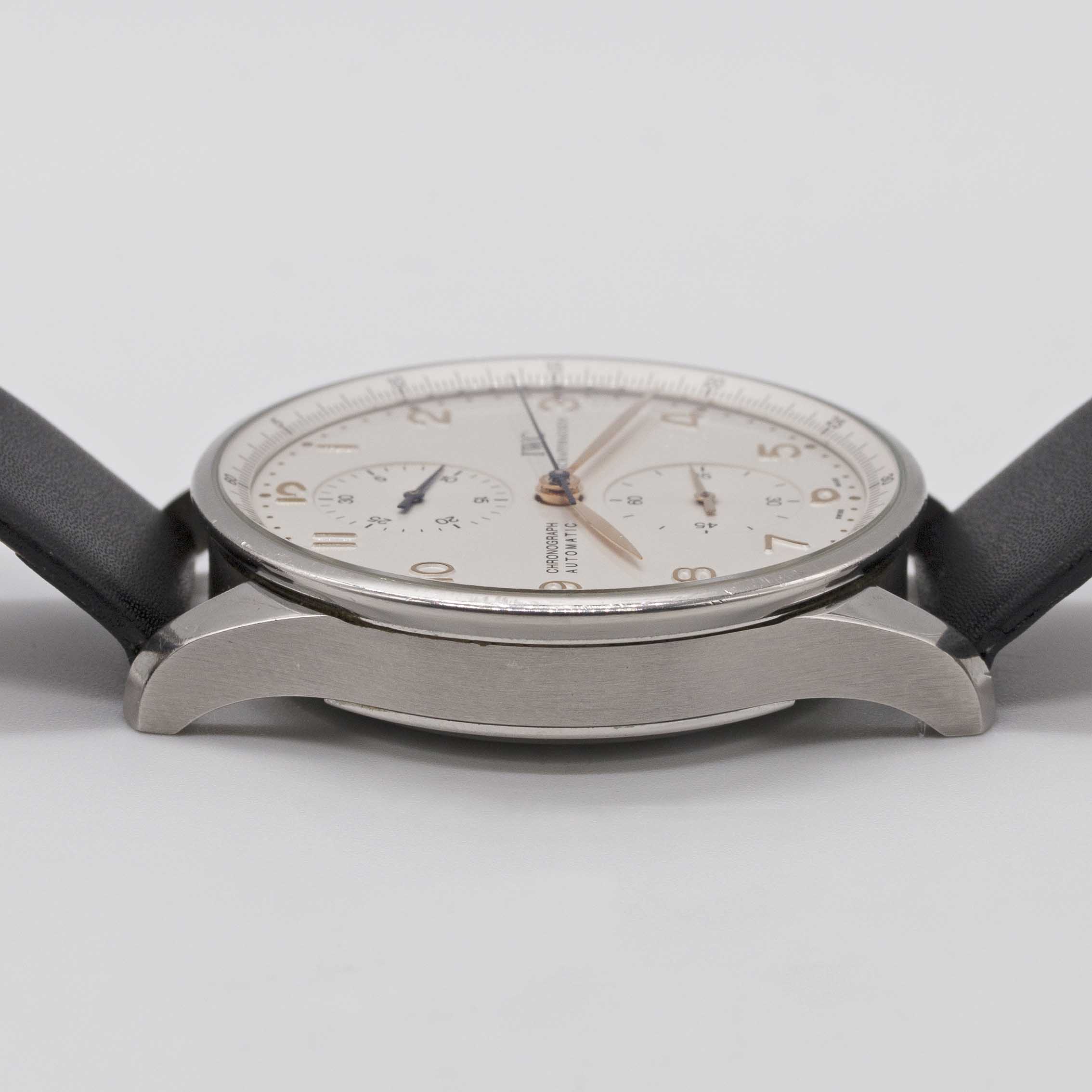 A GENTLEMAN'S STAINLESS STEEL IWC PORTUGUESE AUTOMATIC CHRONOGRAPH WRIST WATCH DATED 2007, REF. - Image 7 of 8